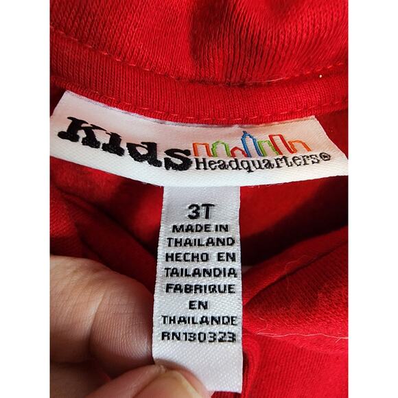 Kids Headquarters Red Heart Peplum Style Collared Jacket, 3T - Picture 3 of 5